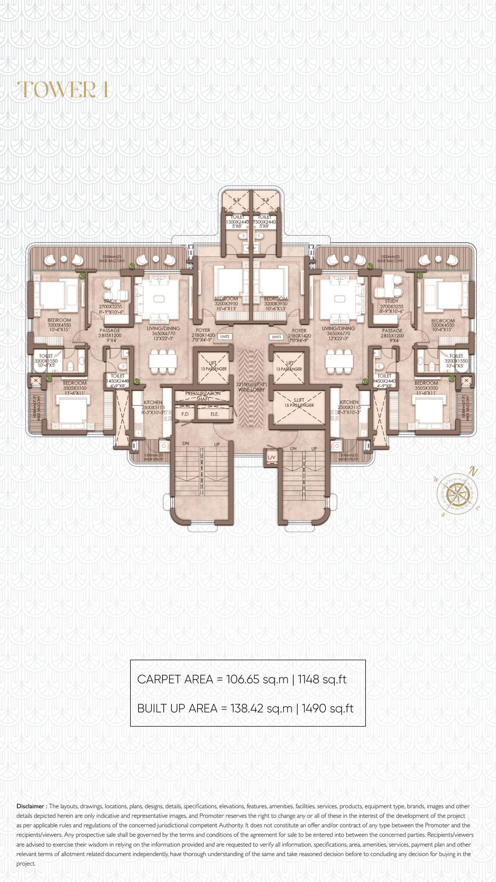 3 BHK plan